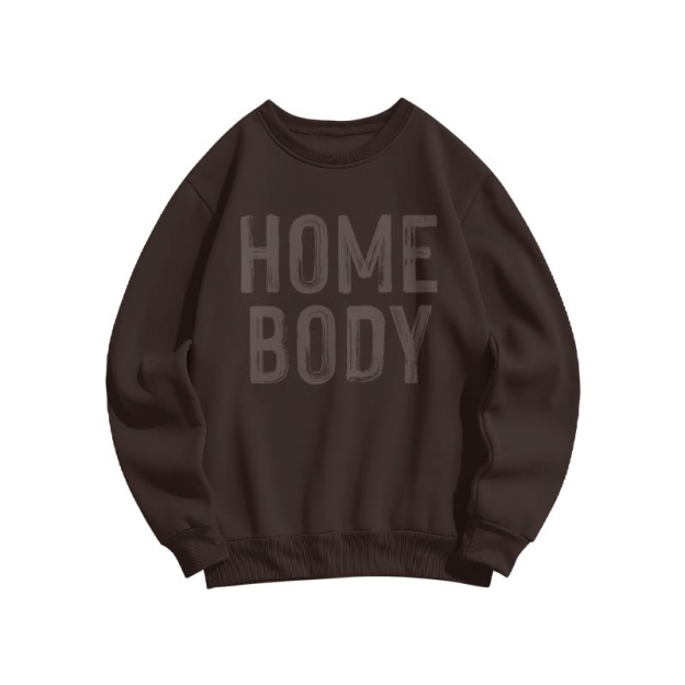 Home Body Print Sweatshirt - Coffee - US16-18(2XL) - image 5