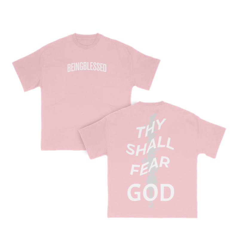 Unisex 100% Cotton Thy Shall Fear God Print T-shirt - image 10