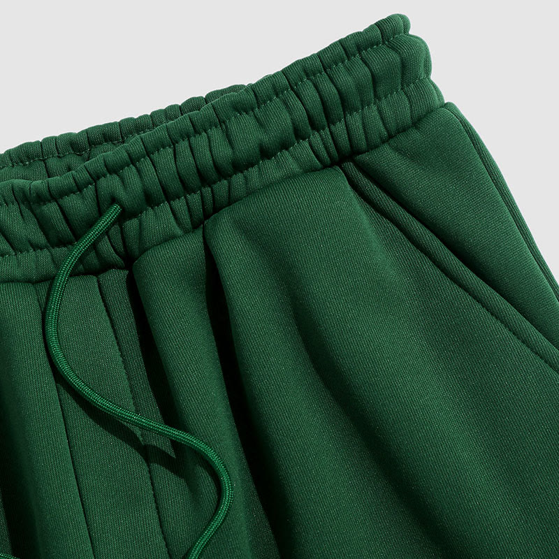 100% Cotton Solid Color Leggings Casual Fleece Sweatpants