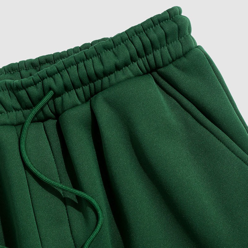 100% Cotton Solid Color Leggings Casual Fleece Sweatpants