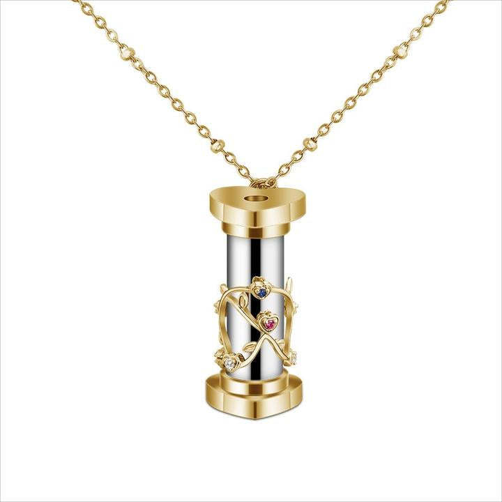 Mother's Day Gift "You Color My World" Granddaughter Kaleidoscope Necklace-Engravingift