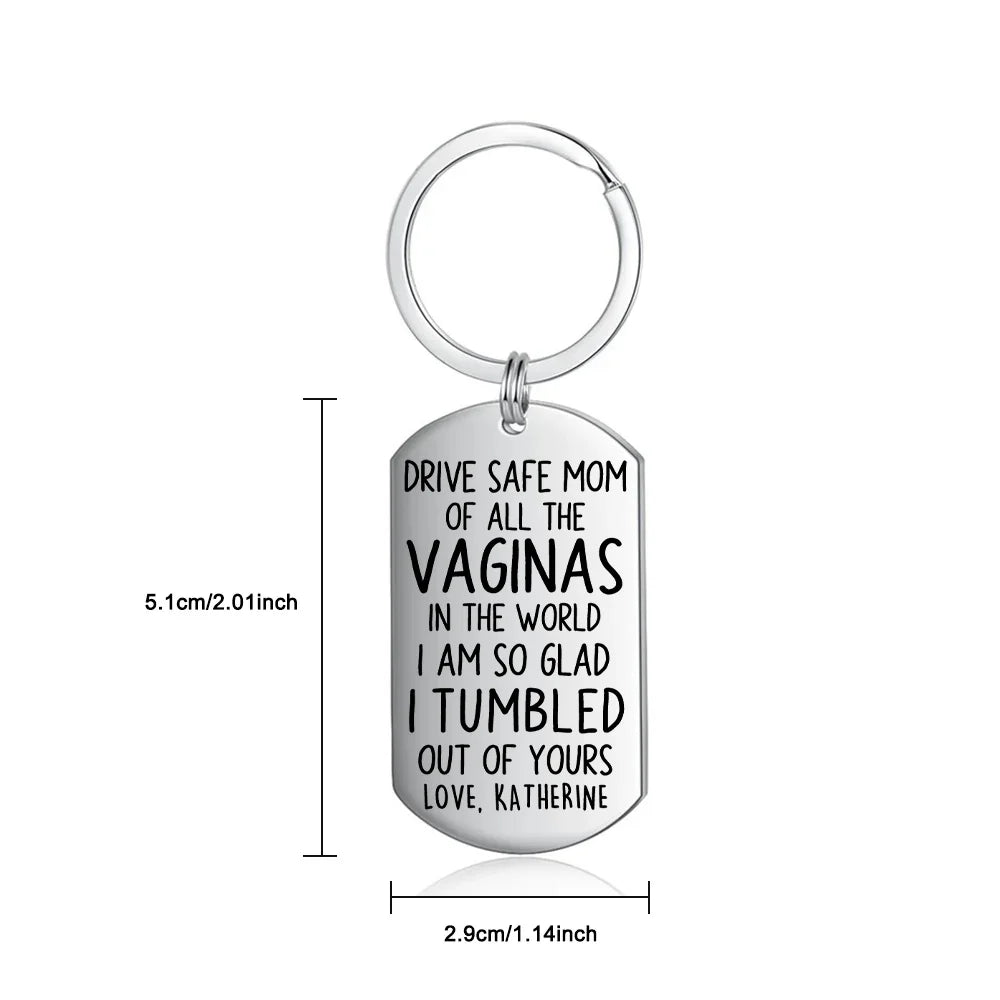 Mother's Day Gift Drive Safe Mom Personalized Photo Keychain For Mother-Engravingift