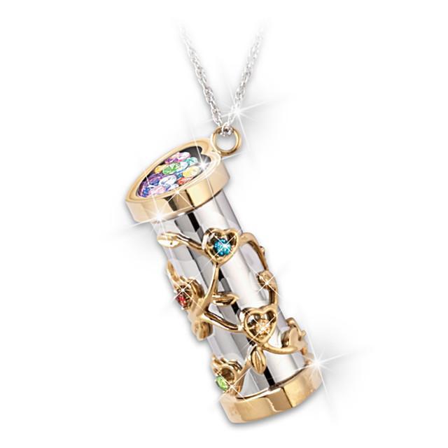 Mother's Day Gift "You Color My World" Granddaughter Kaleidoscope Necklace-Engravingift
