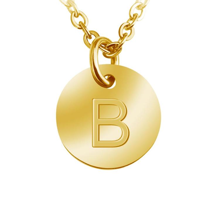 Mother's Day Gift Personalized Custom Initials Tiny Disk Necklace-Engravingift