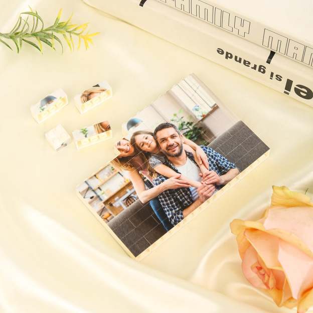 Mother's Day Gift Customized Building Blocks Puzzle Personalized Photo Brick Square Shape Puzzle Kids Couple BBF Family Gift-Engravingift