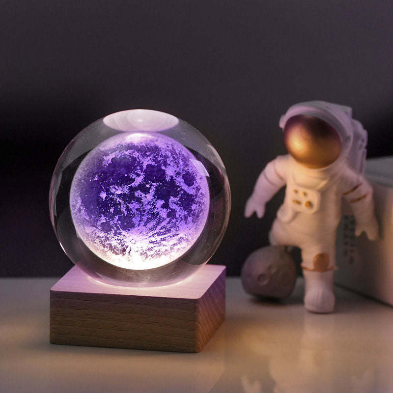 Mother's Day Gift 3D Crystal Ball Nightlight Decorlamp-Engravingift