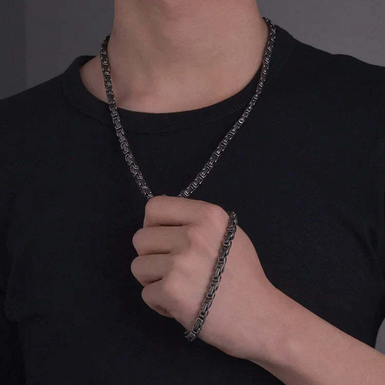 Christmas Gift To My Man I LOVE YOU Cuban Link Necklace Stainless Steel Necklace Father's Gift for Husband Boyfriend-Engravingift