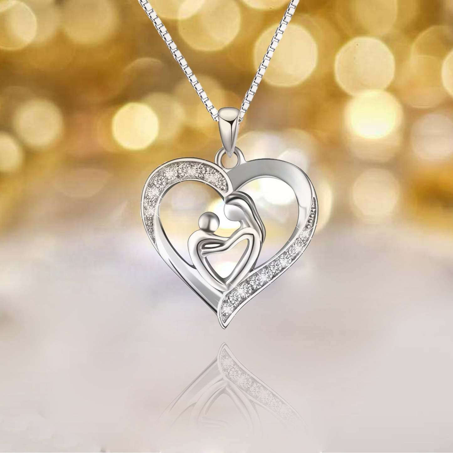 Mother's Day Gift Mom and Child Necklace-Engravingift