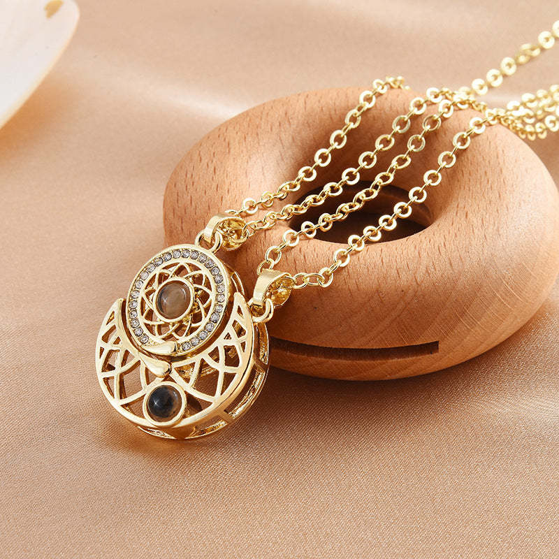 Mother's Day Gift SHIPS 24-HOURS Magnetic Couple Diamond "I Love You" in 100 Languages-2 Necklaces set-Engravingift