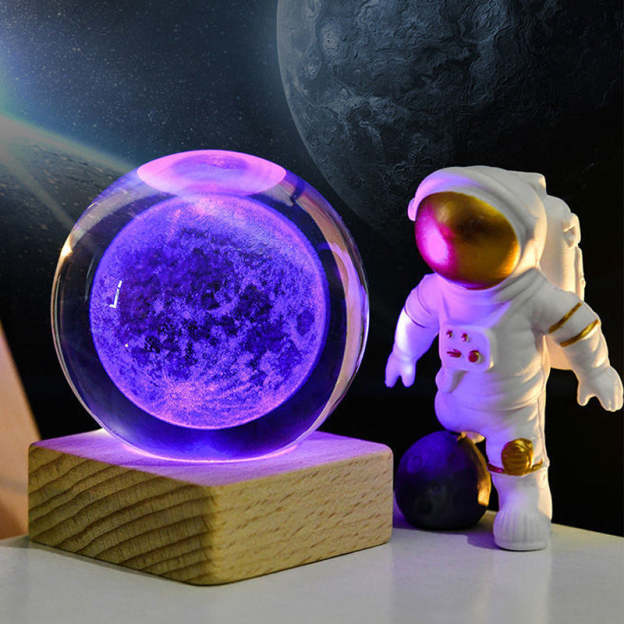 Mother's Day Gift 3D Crystal Ball Nightlight Decorlamp-Engravingift