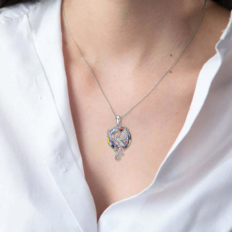 Mother's Day Gift Flying Phoenix Necklace-Engravingift