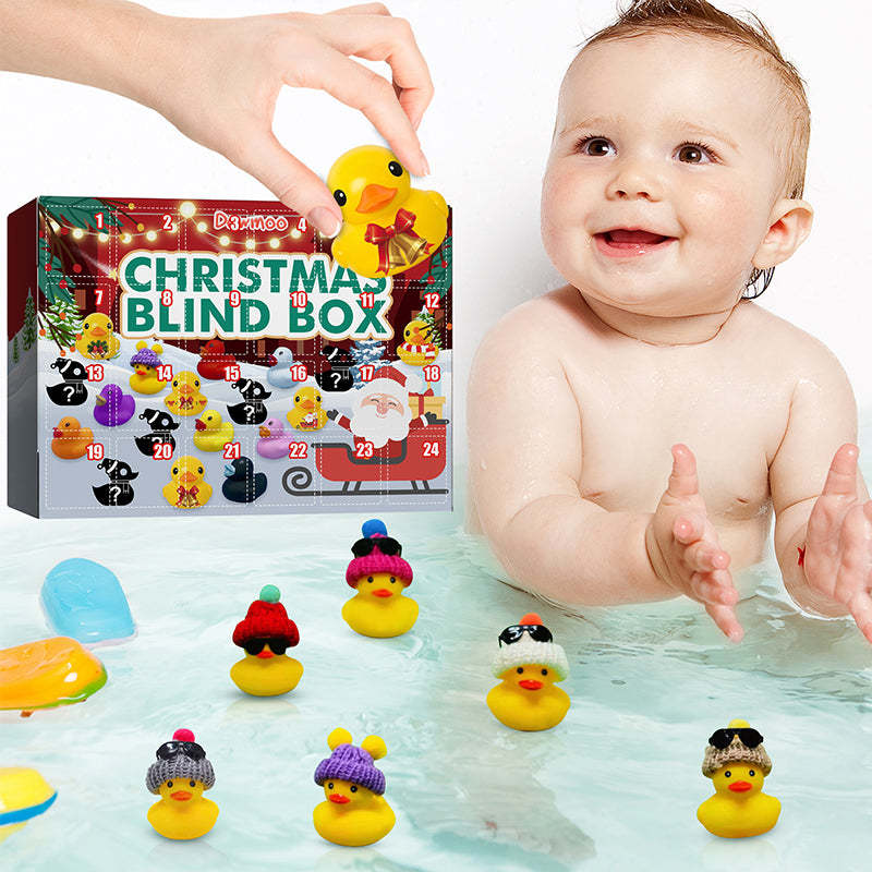 Christmas Gift Advent Calendar 2022 - 24 Rubber Ducks for Kids-Engravingift