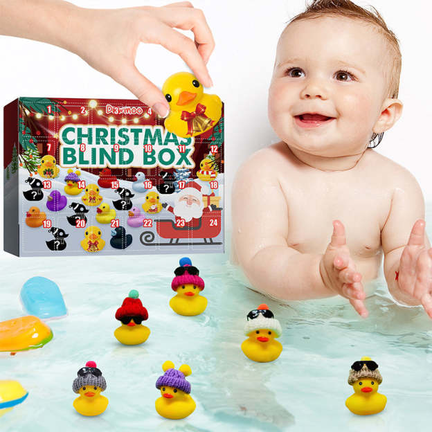 Christmas Gift Advent Calendar 2022 - 24 Rubber Ducks for Kids-Engravingift
