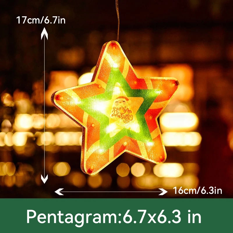 Christmas Decoration Light Christmas Window Hanging Lights-Engravingift