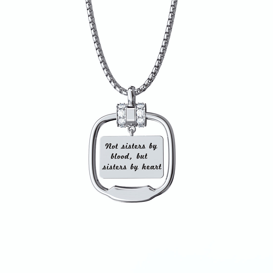 Best Friend Gift Personalized Photo Necklace with Crystal-Engravingift