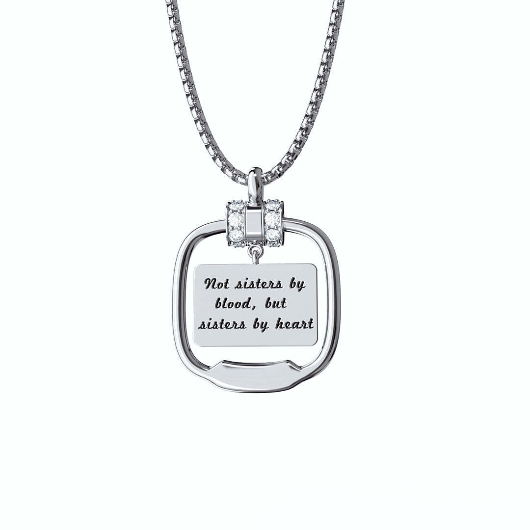 Best Friend Gift Personalized Photo Necklace with Crystal-Engravingift