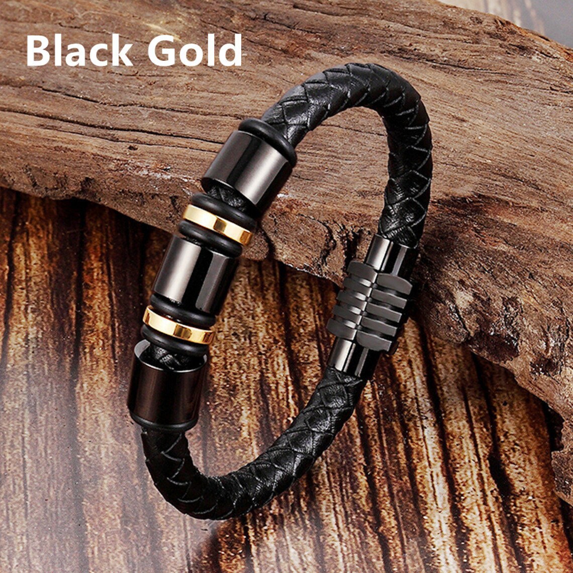 Christmas Gift To My Son, Leather Beads Bracelet "I'll Always be With You" Birthday Gifts for Son-Engravingift