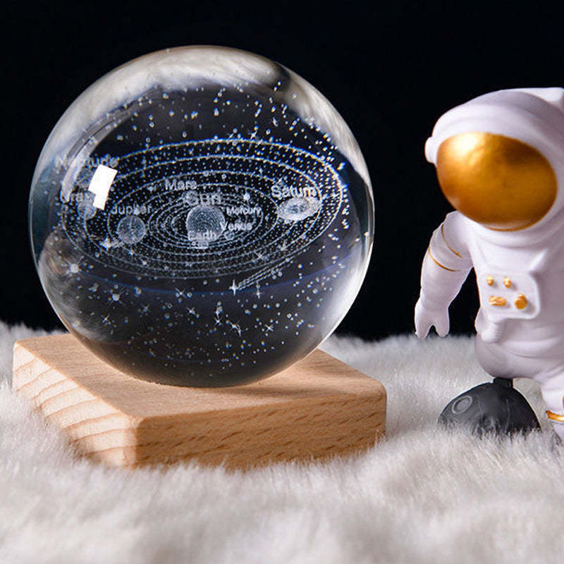 Mother's Day Gift 3D Crystal Ball Nightlight Decorlamp-Engravingift