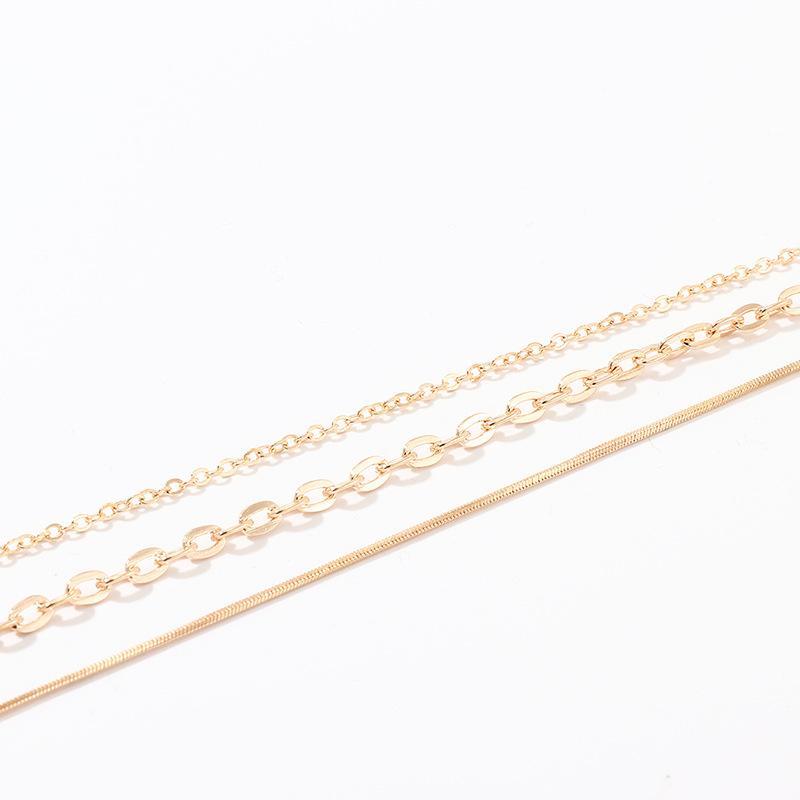 Mother's Day Gift Three Layers Anklets Bracelet Beach Anklet Set Chain Anklet-Engravingift