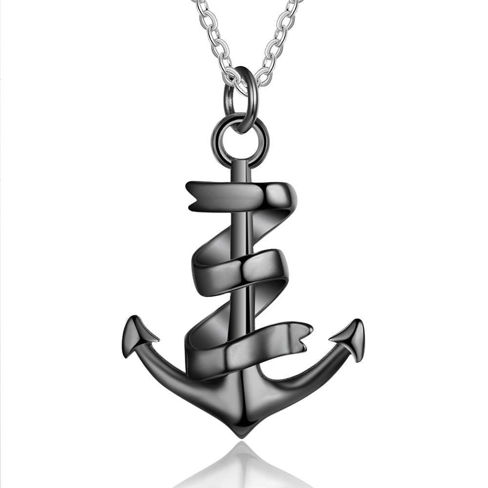 Mother's Day Gift Men's Anchor Pendant Necklace Personalized Names-Engravingift