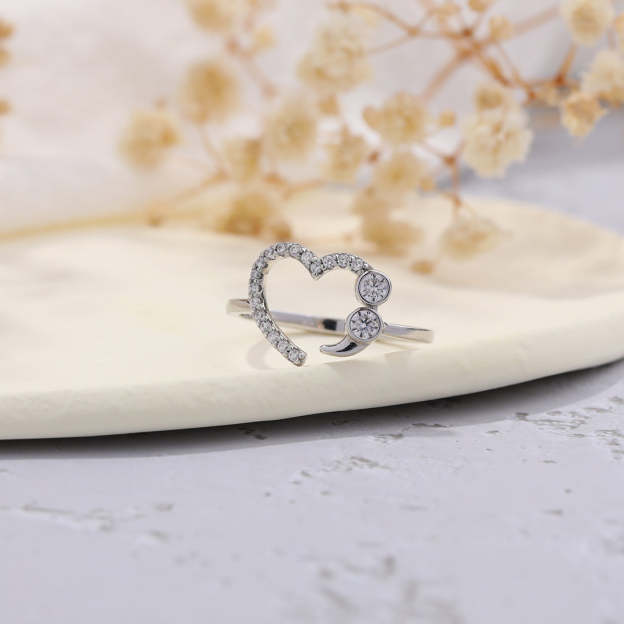 Mother's Day Gift Never Give Up No Matter What Semicolon Ring-Engravingift