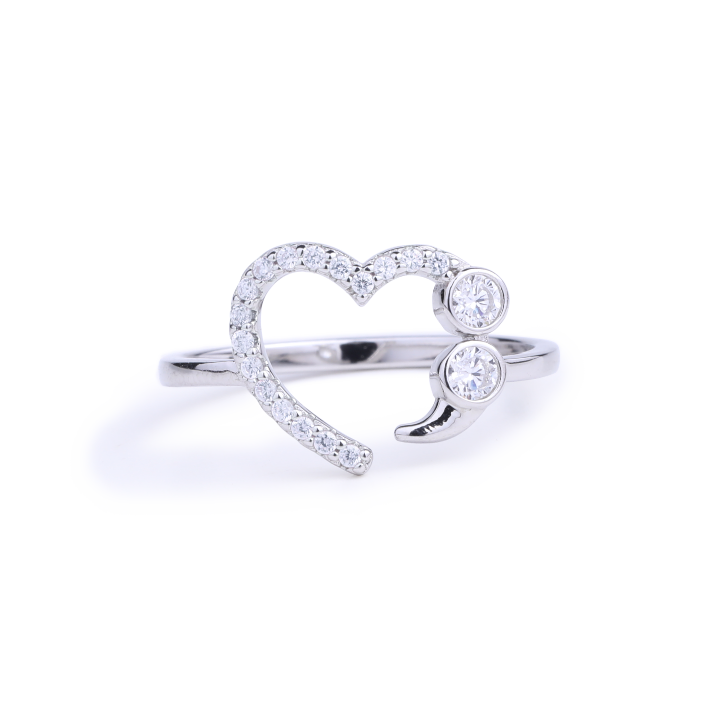 Mother's Day Gift Never Give Up No Matter What Semicolon Ring-Engravingift