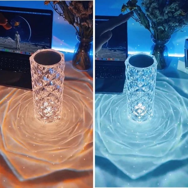 Christmas Gift Touching Control Rose Crystal Lamp - Buy 2 Free Shipping-Engravingift