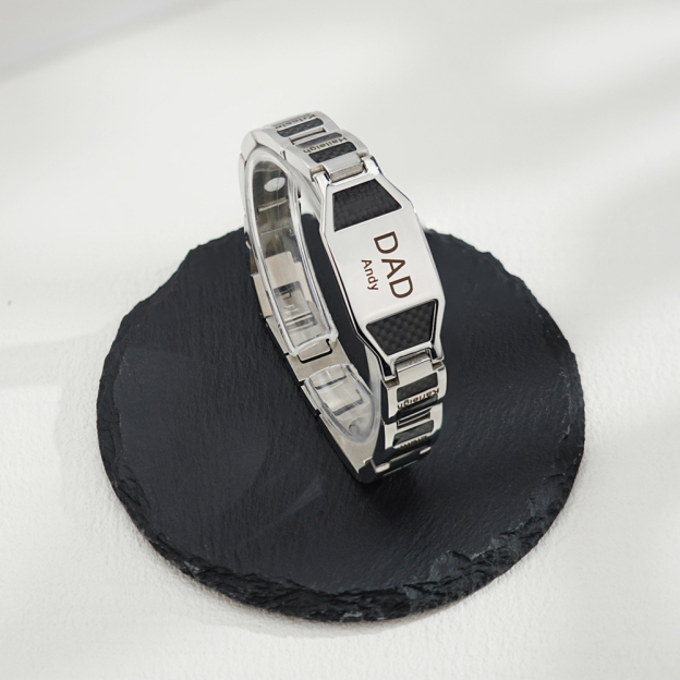 Father's Day Gift Personalized Men Bracelet Custom Name Bracelet for Him