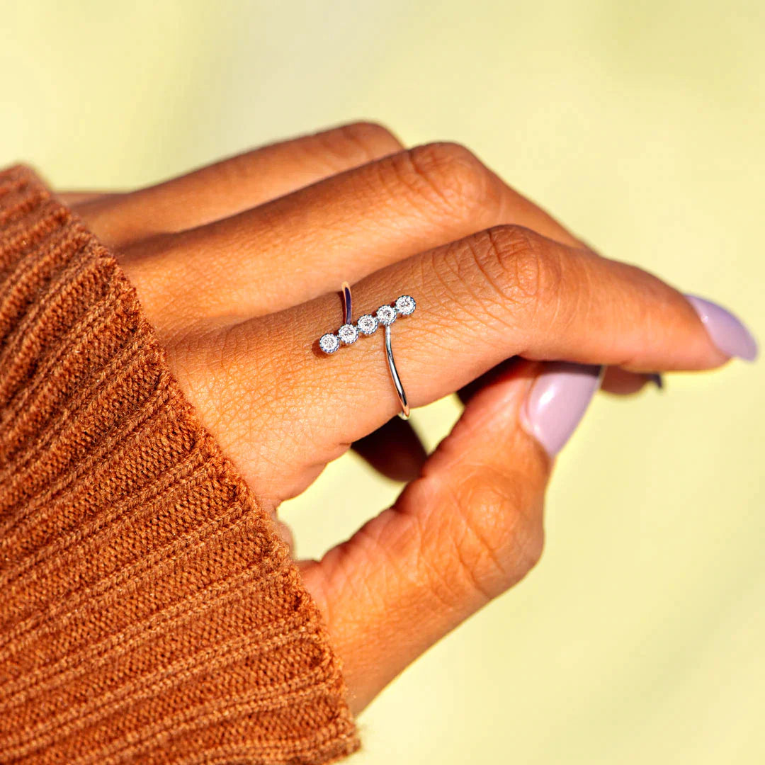 Mother's Day Gift To My Dearest Daughter Dots Ring "Be Badass Everyday"-Engravingift