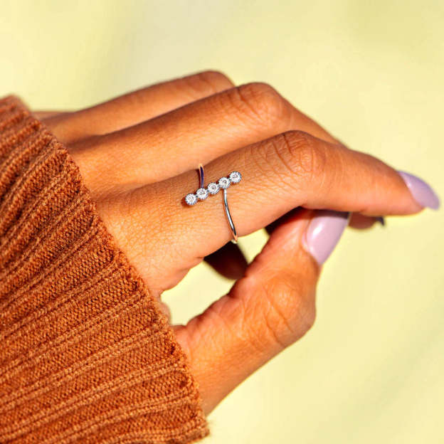 Mother's Day Gift To My Dearest Daughter Dots Ring "Be Badass Everyday"-Engravingift