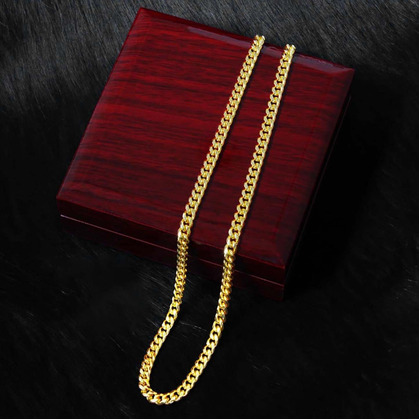Father's Day Gift To My Biker Husband - Thank You For Standing By My Side Cuban Link Chain-Engravingift