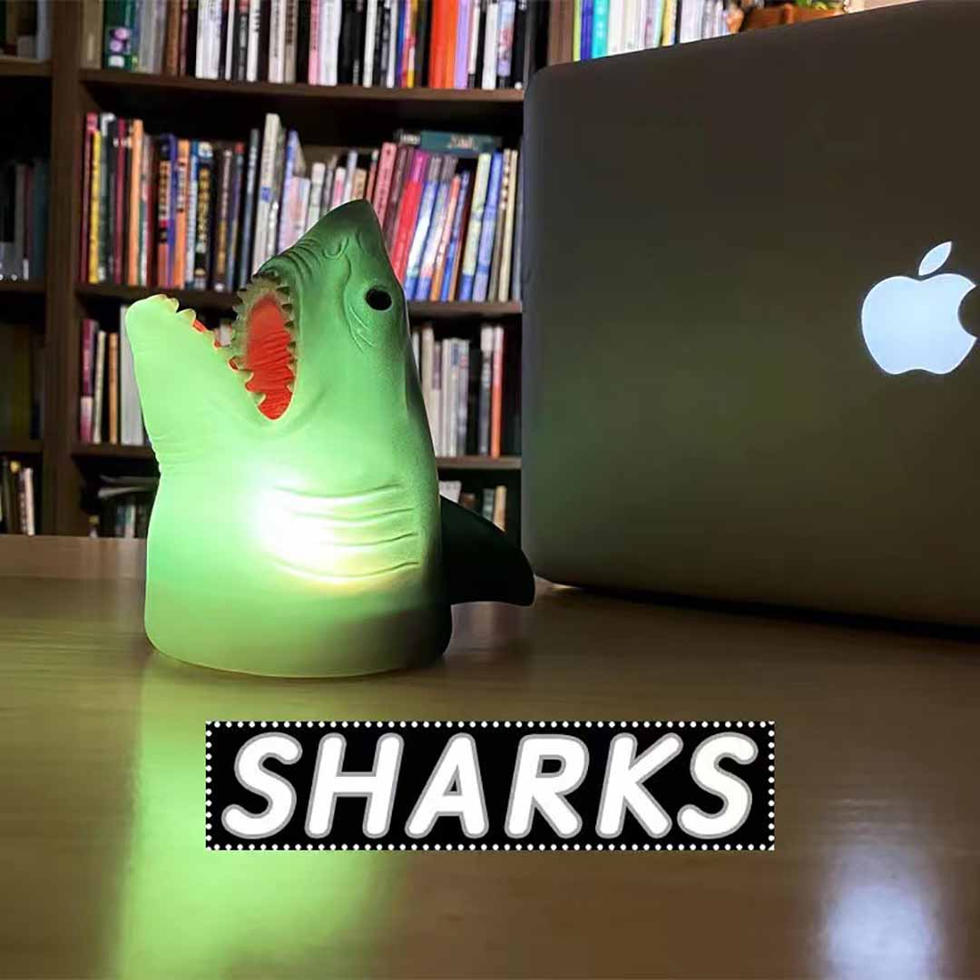 Christmas Gift Shark Hand Shooting Night Light-Engravingift