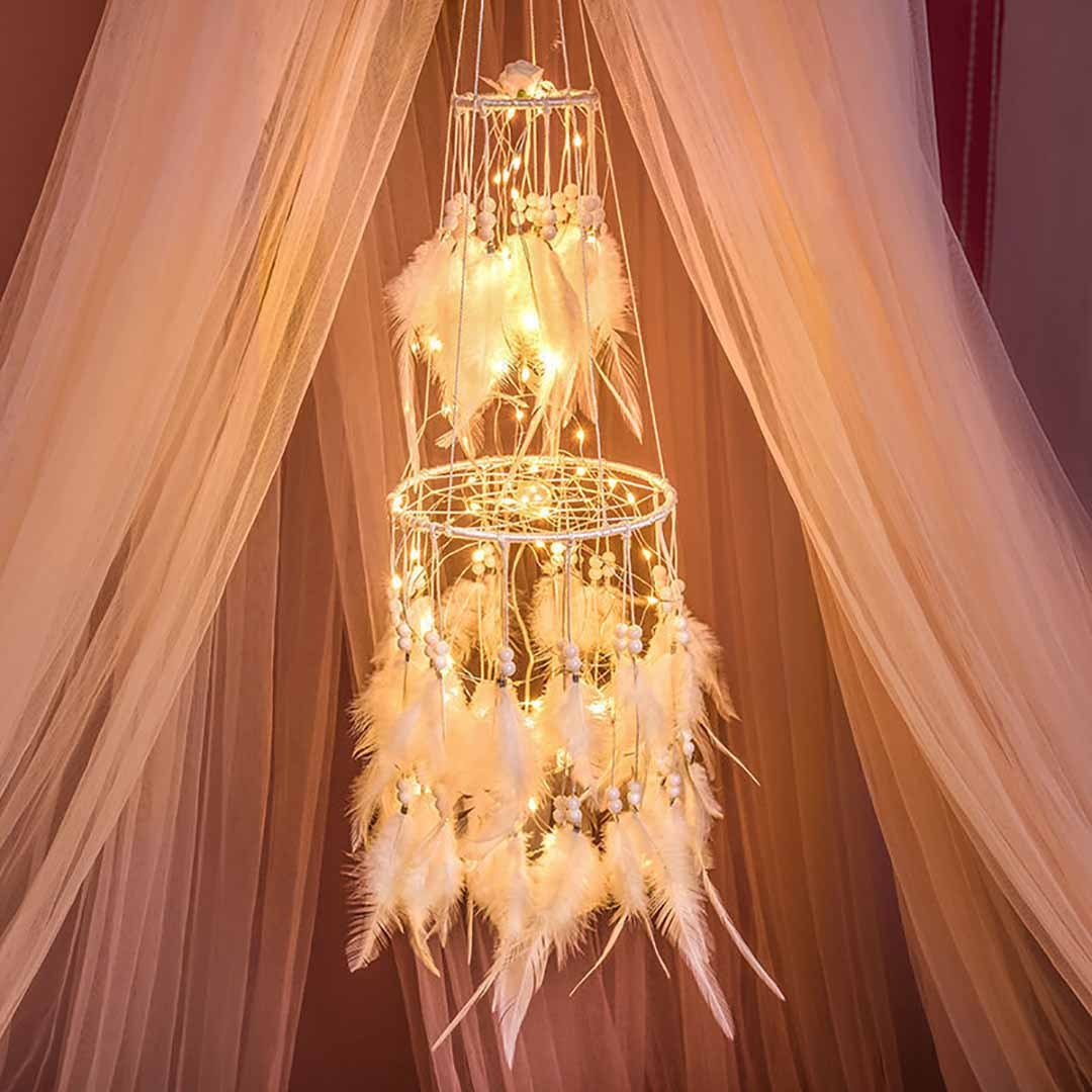 Mother's Day Gift Dream Catcher With String Lights-Engravingift