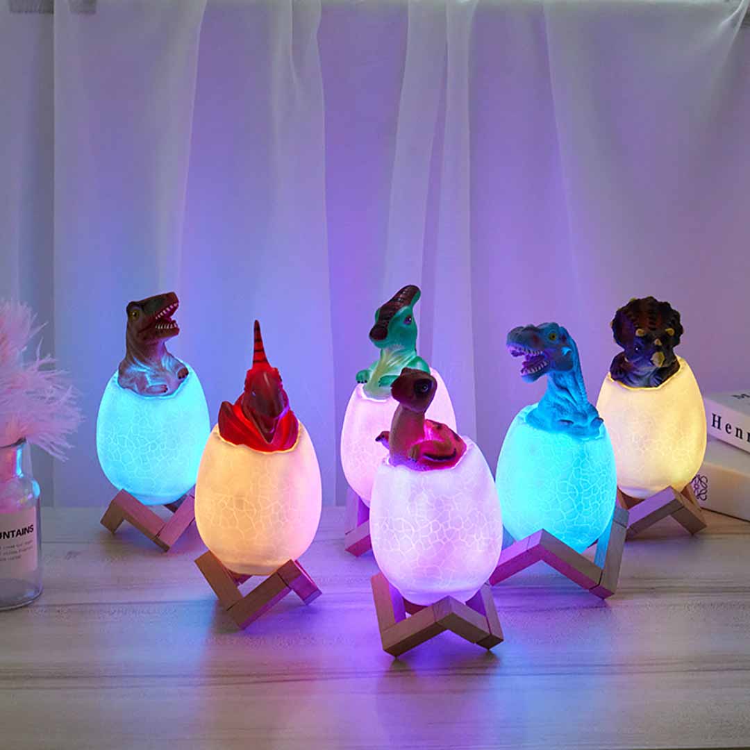 Christmas Gift 3D Dinosaur Egg Night Light-Engravingift