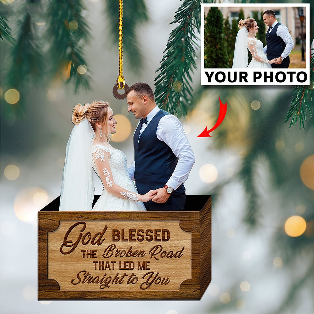 Christmas Gifts Personalized Photo Blessed Acrylic Ornament