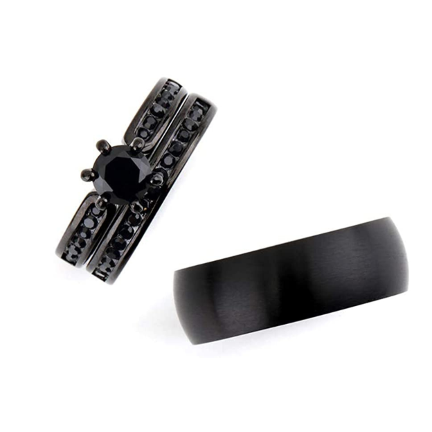 Mother's Day Gift Unleash the Power with Black Lightning Rings - Elevate Your Style-Engravingift