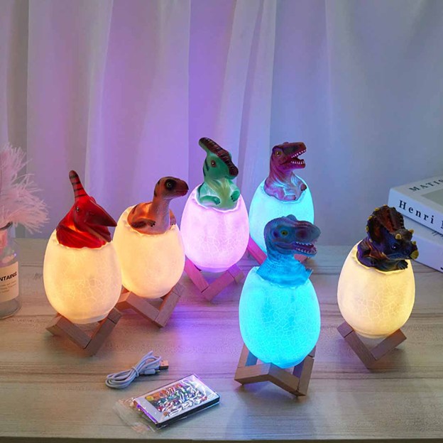 Christmas Gift 3D Dinosaur Egg Night Light-Engravingift