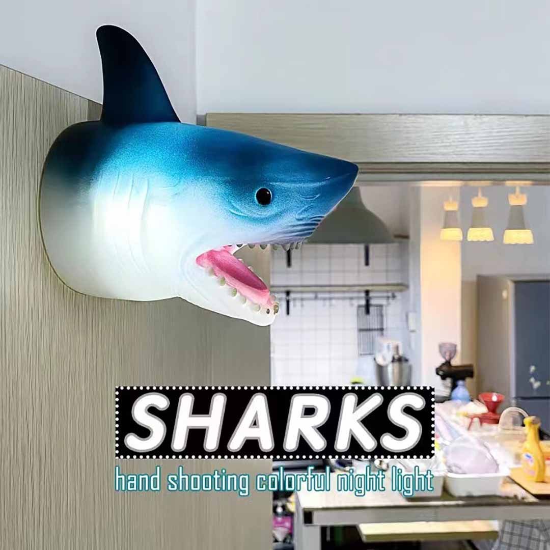 Christmas Gift Shark Hand Shooting Night Light-Engravingift