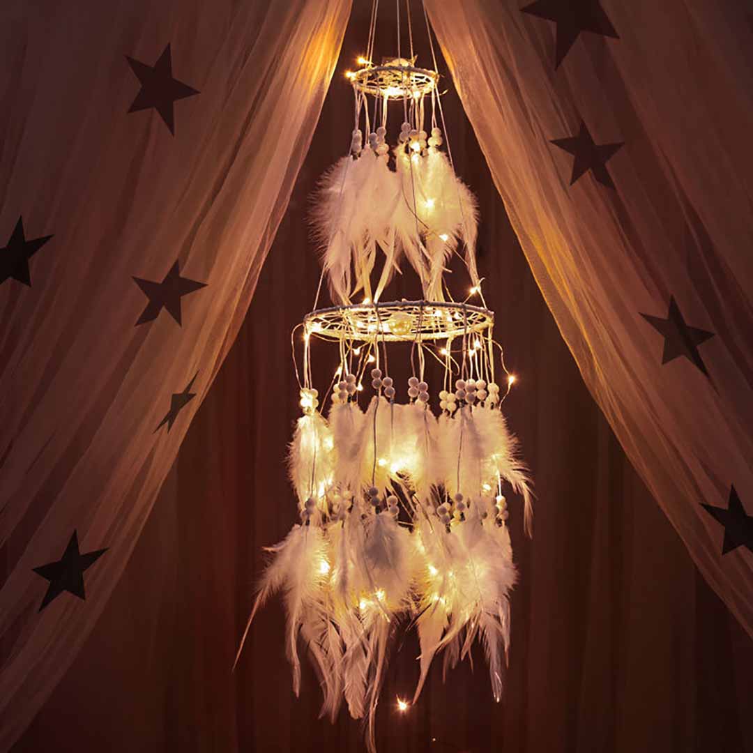 Mother's Day Gift Dream Catcher With String Lights-Engravingift