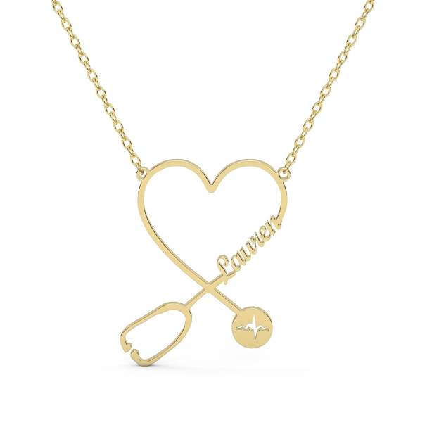 Mother's Day Gift Personalized Stethoscope Necklace-Engravingift