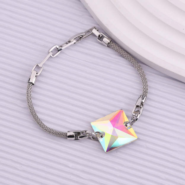 Mother's Day Gift Rainbow Stone Adjustable Bracelet-Engravingift