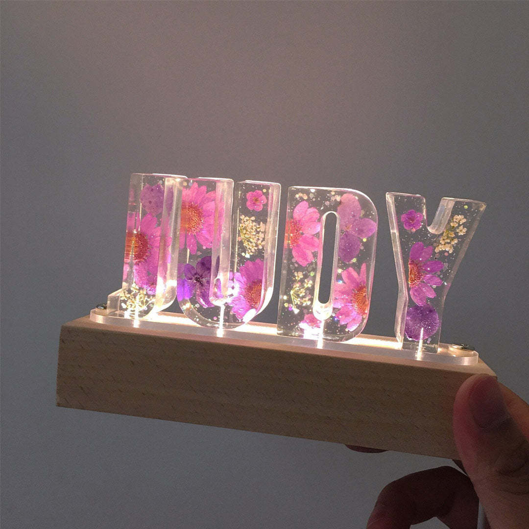 Mother's Day Gift Custom Resin Letter Lamp - HANDMADE-Engravingift