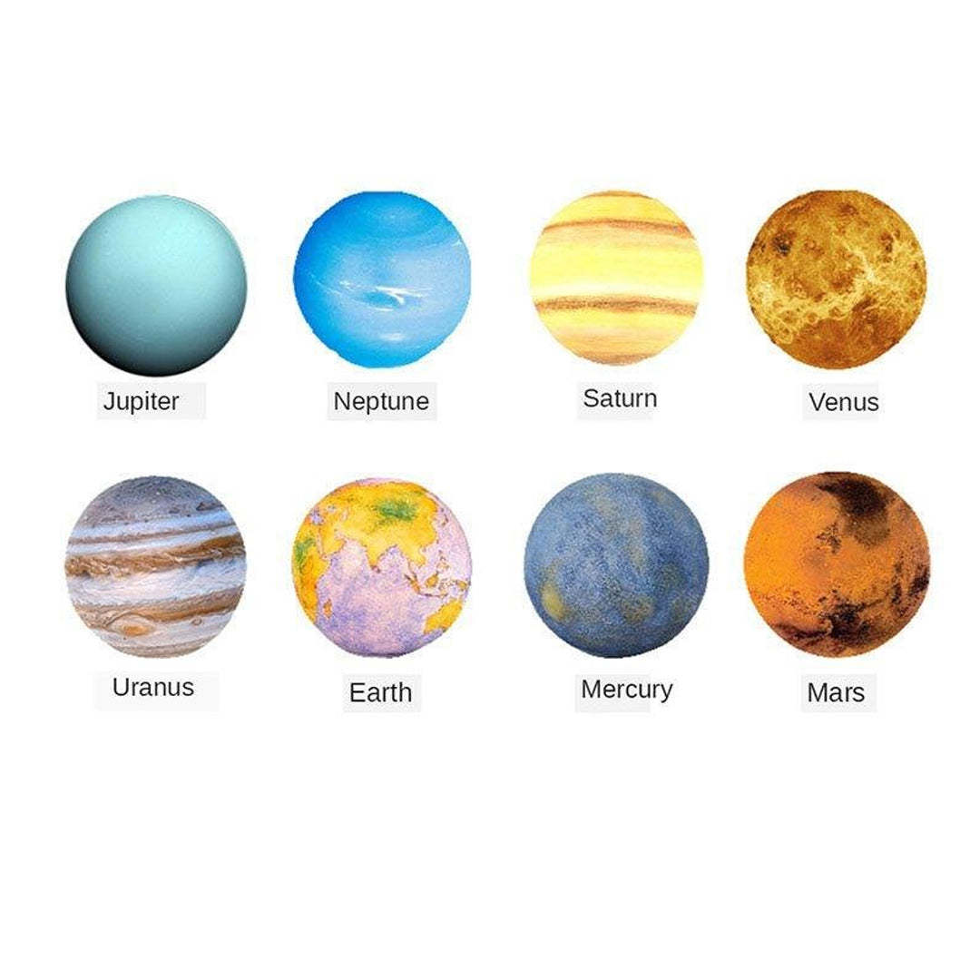 Mother's Day Gift Eight planets 3D Print LED Lamp Set-Engravingift