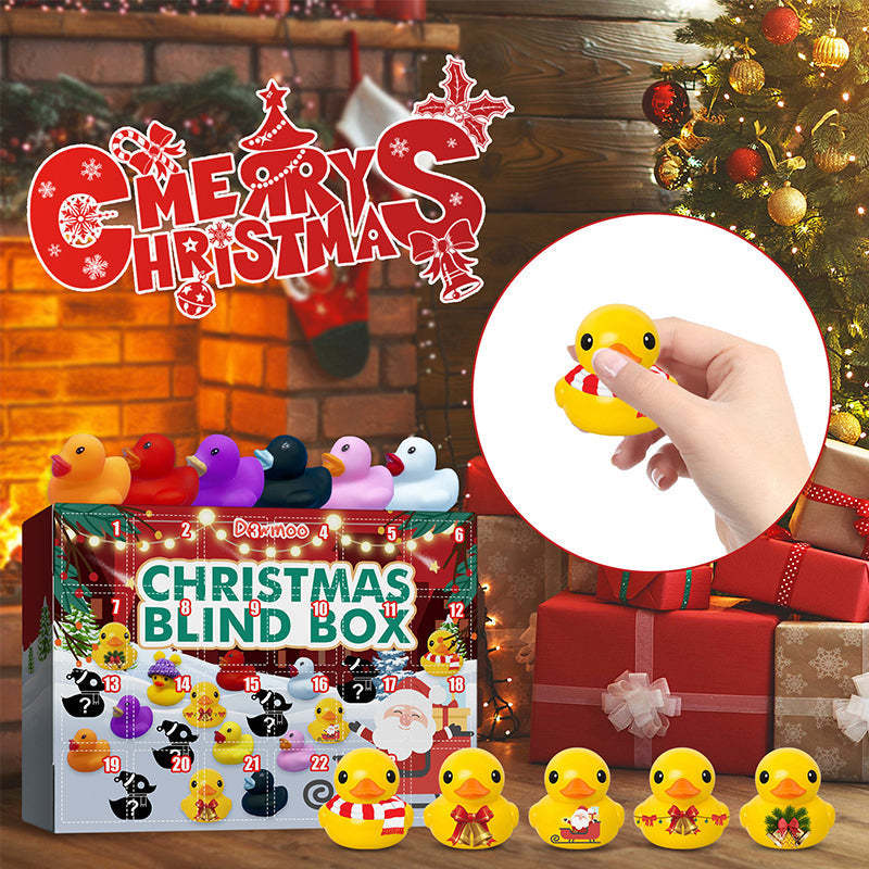 Christmas Gift Advent Calendar 2022 - 24 Rubber Ducks for Kids-Engravingift