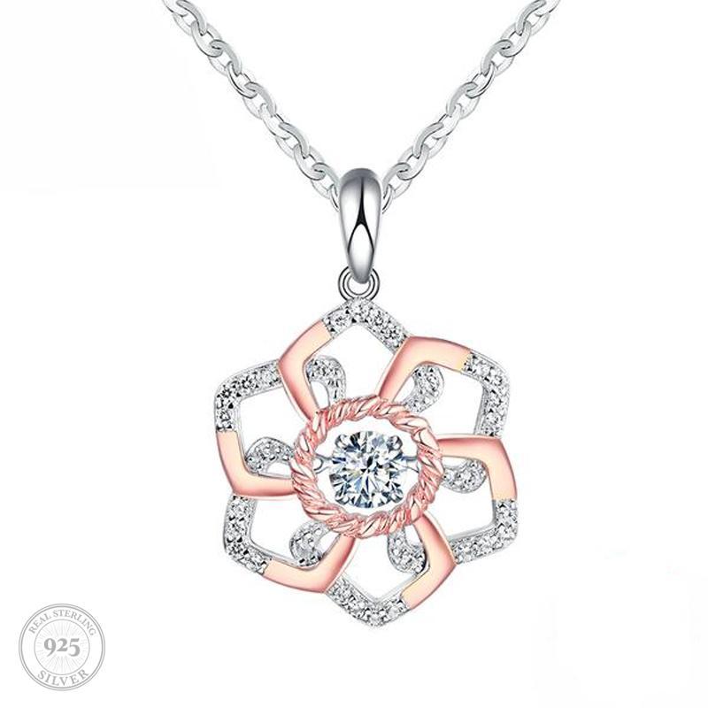 Mother's Day Gift Luxe Perfect Petals Pendant Necklace-Engravingift