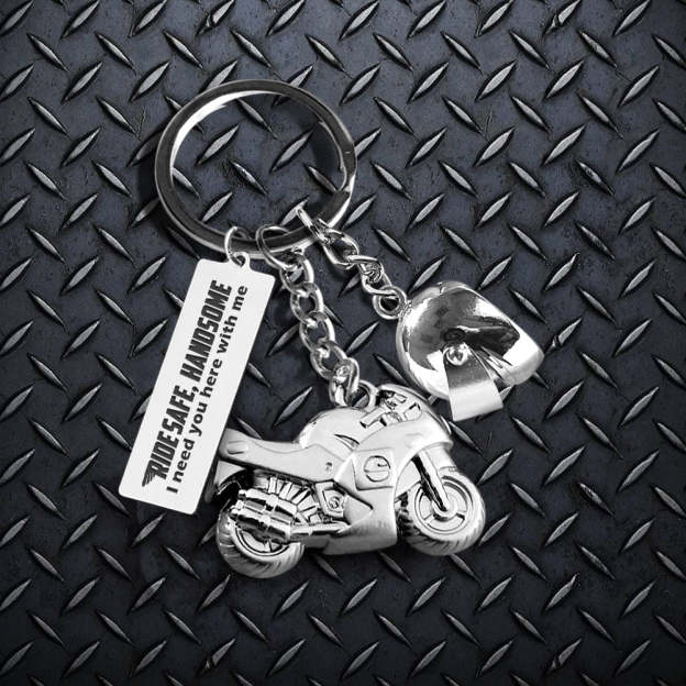 Christmas Gift Superbike Helmet Keychain - Biker - To My Man - I Love You