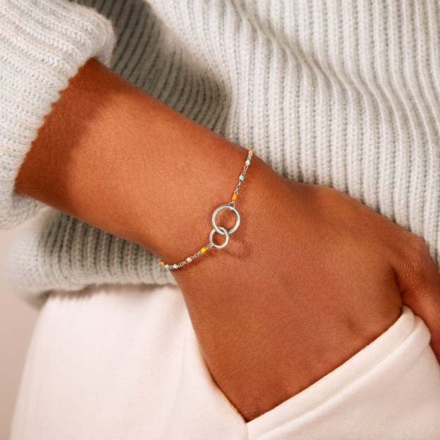 Mother's Day Gift Interlocking Circle Ring Bracelet-For Sisters or Friendship Bracelet-Engravingift