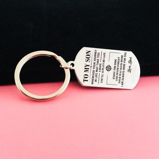 Mother's Day Gift Dad To My Son-Wherever Your Journey In Life May Take You-Engravingift