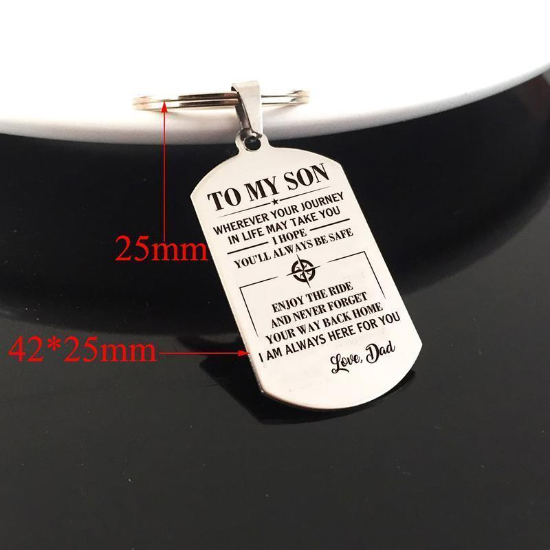 Mother's Day Gift Dad To My Son-Wherever Your Journey In Life May Take You-Engravingift
