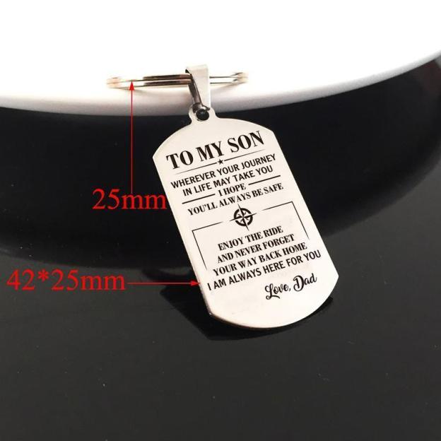 Mother's Day Gift Dad To My Son-Wherever Your Journey In Life May Take You-Engravingift